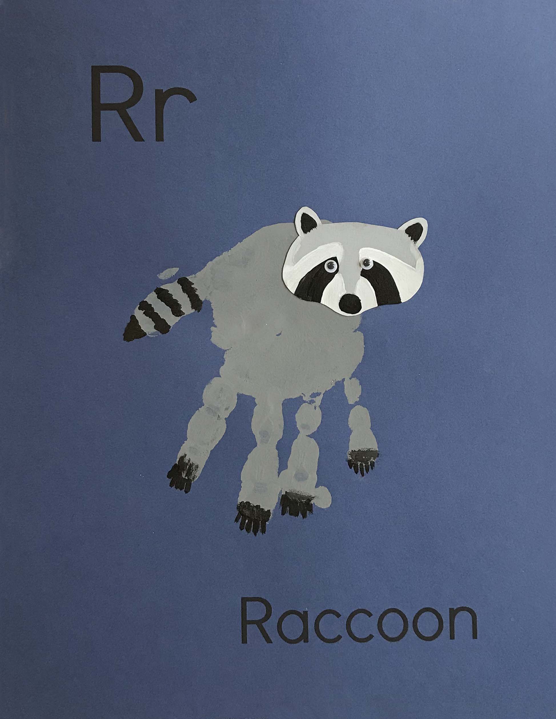 R Is For Raccoon Handprint A Joy Filled Journey
